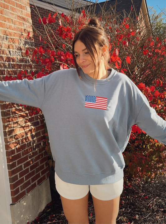 American Flag Crewneck