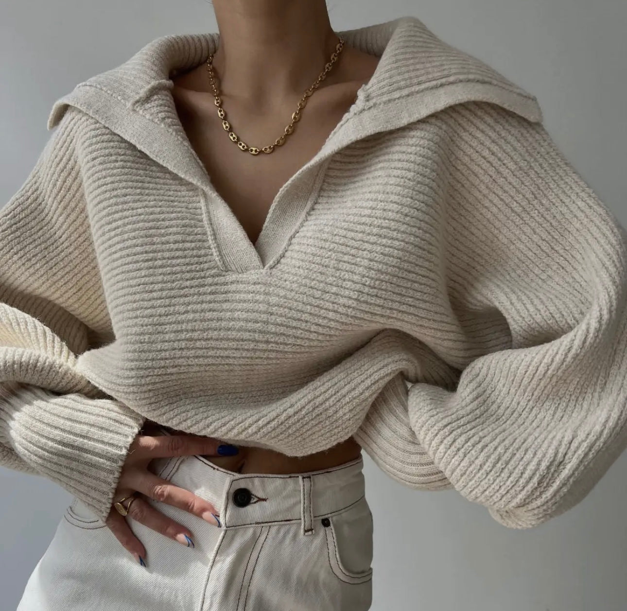 Salty Hair Cropped Sweater